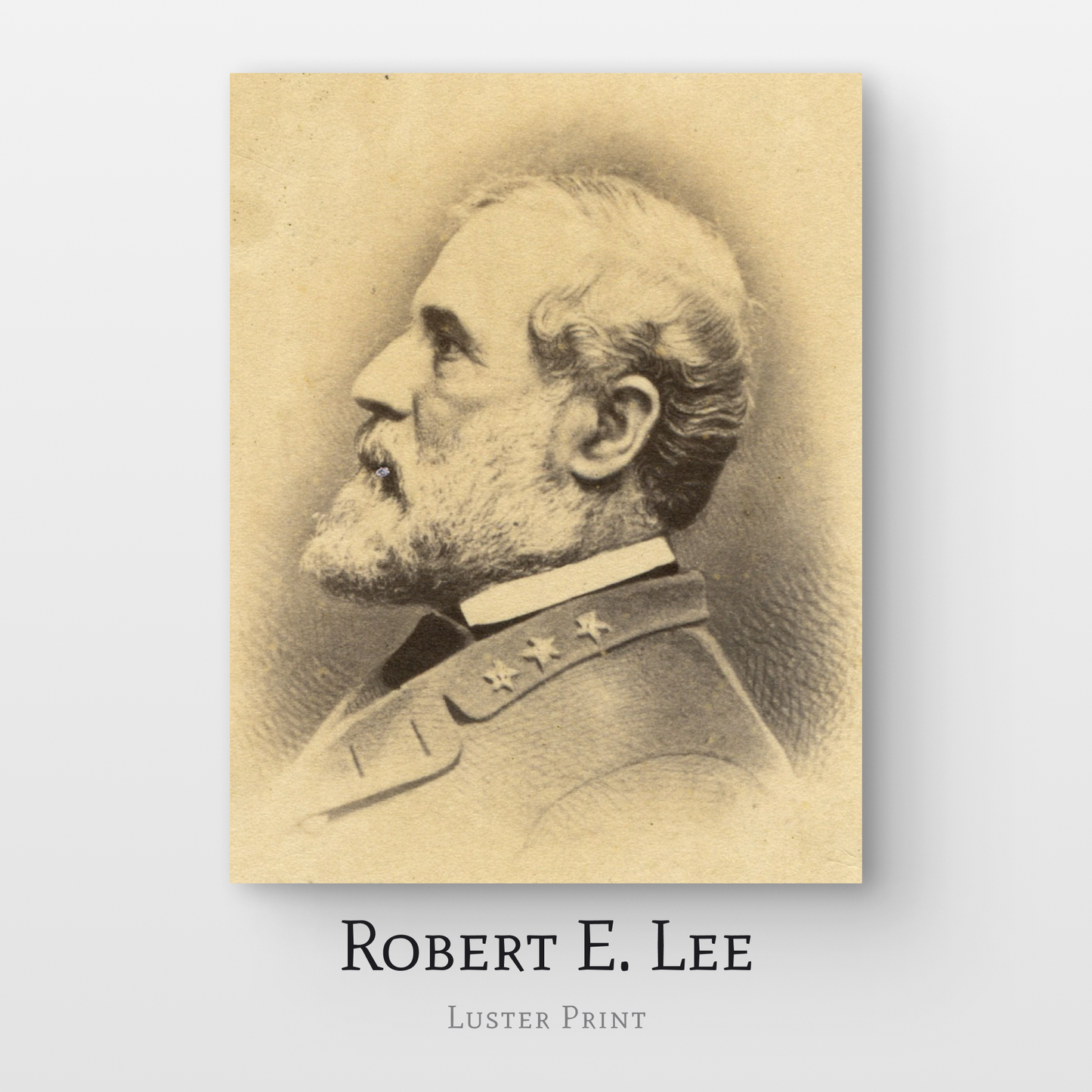 Robert E. Lee Side Profile Luster Print