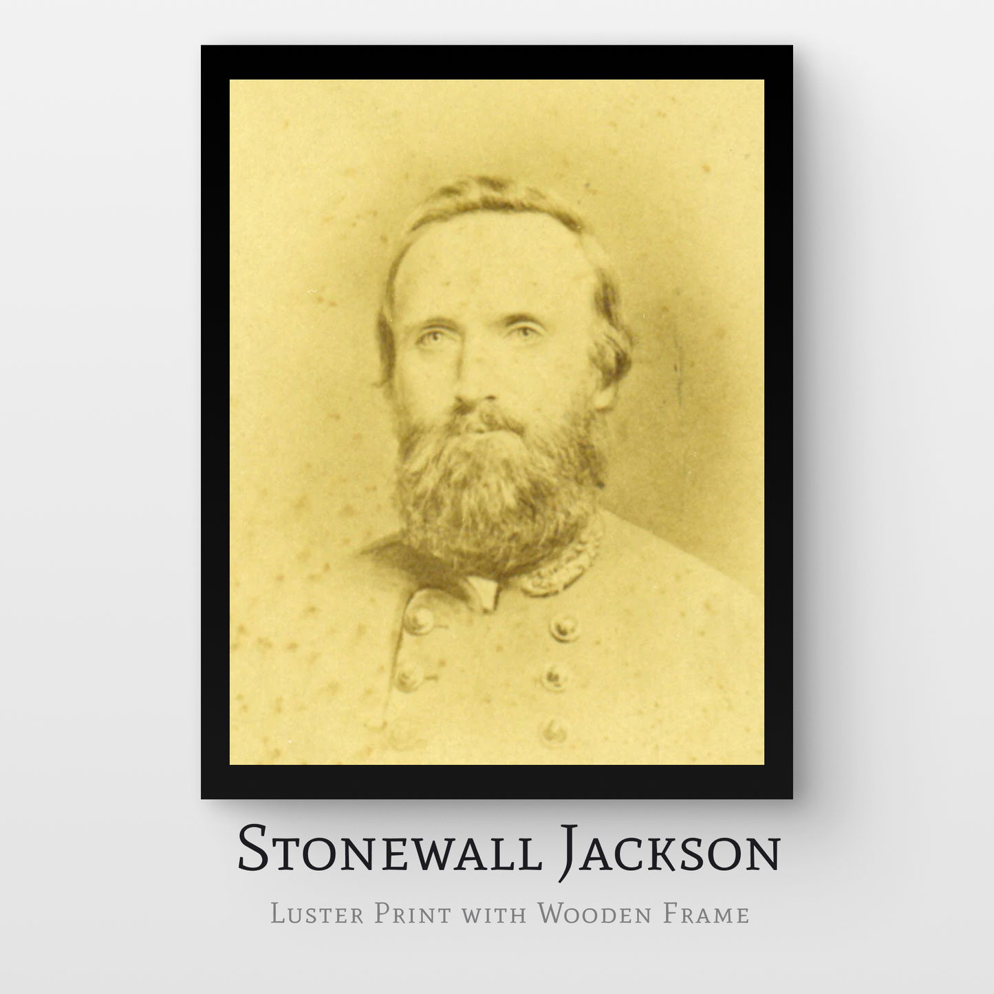 Stonewall Jackson Luster Print with Wooden Frame