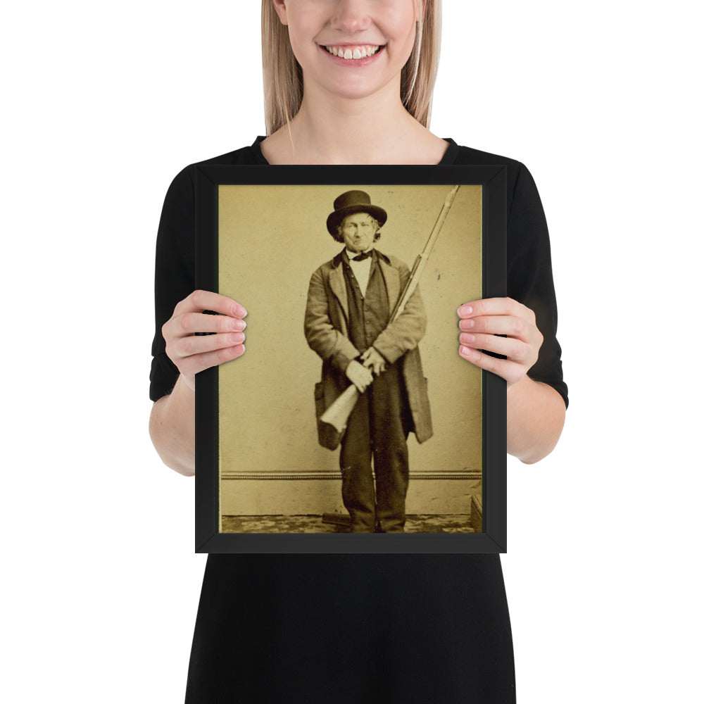 John Burns Luster Print with Wooden Frame