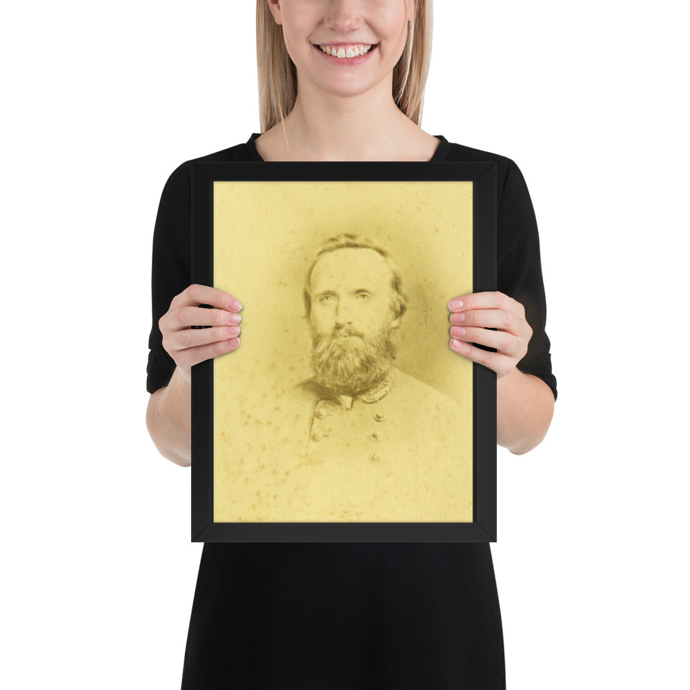 Stonewall Jackson Luster Print with Wooden Frame