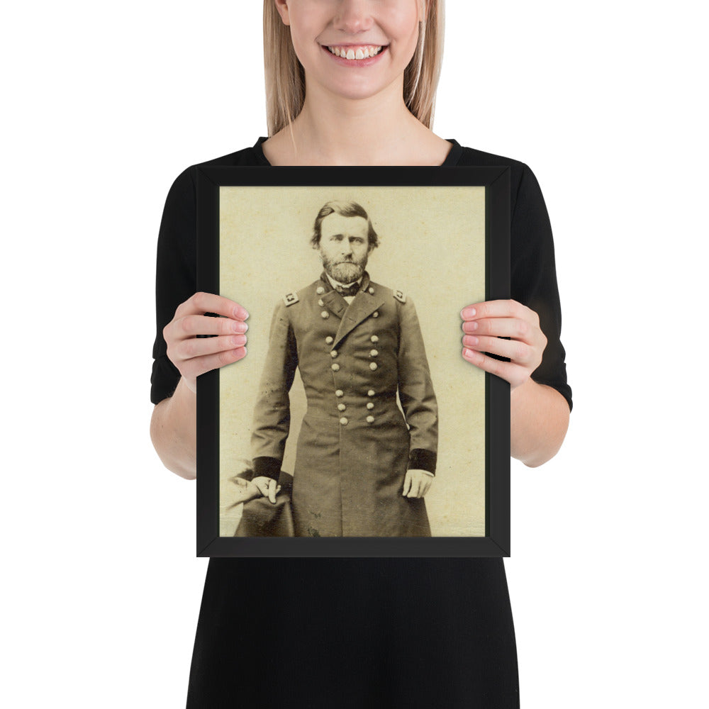 Ulysses S. Grant Luster Print with Wooden Frame