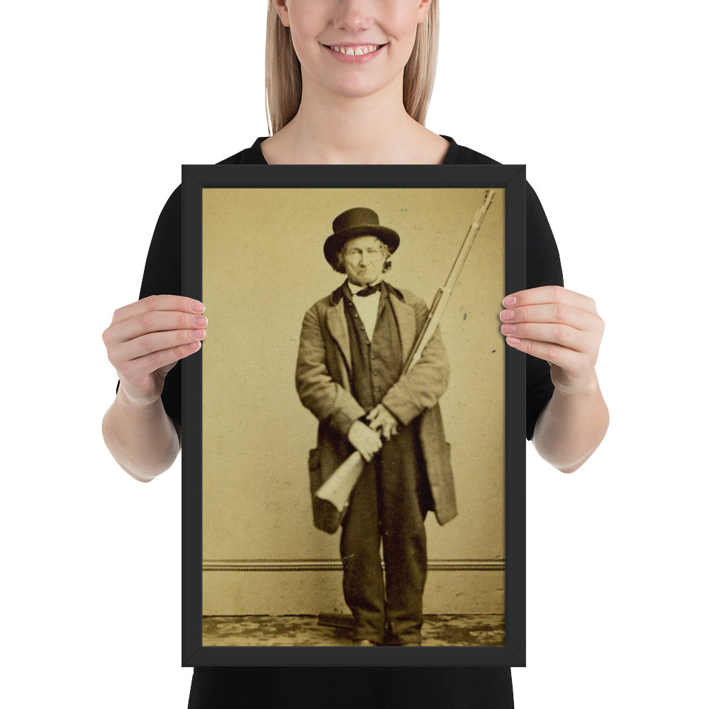 John Burns Luster Print with Wooden Frame