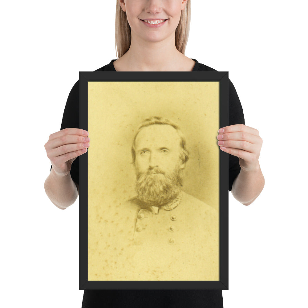 Stonewall Jackson Luster Print with Wooden Frame