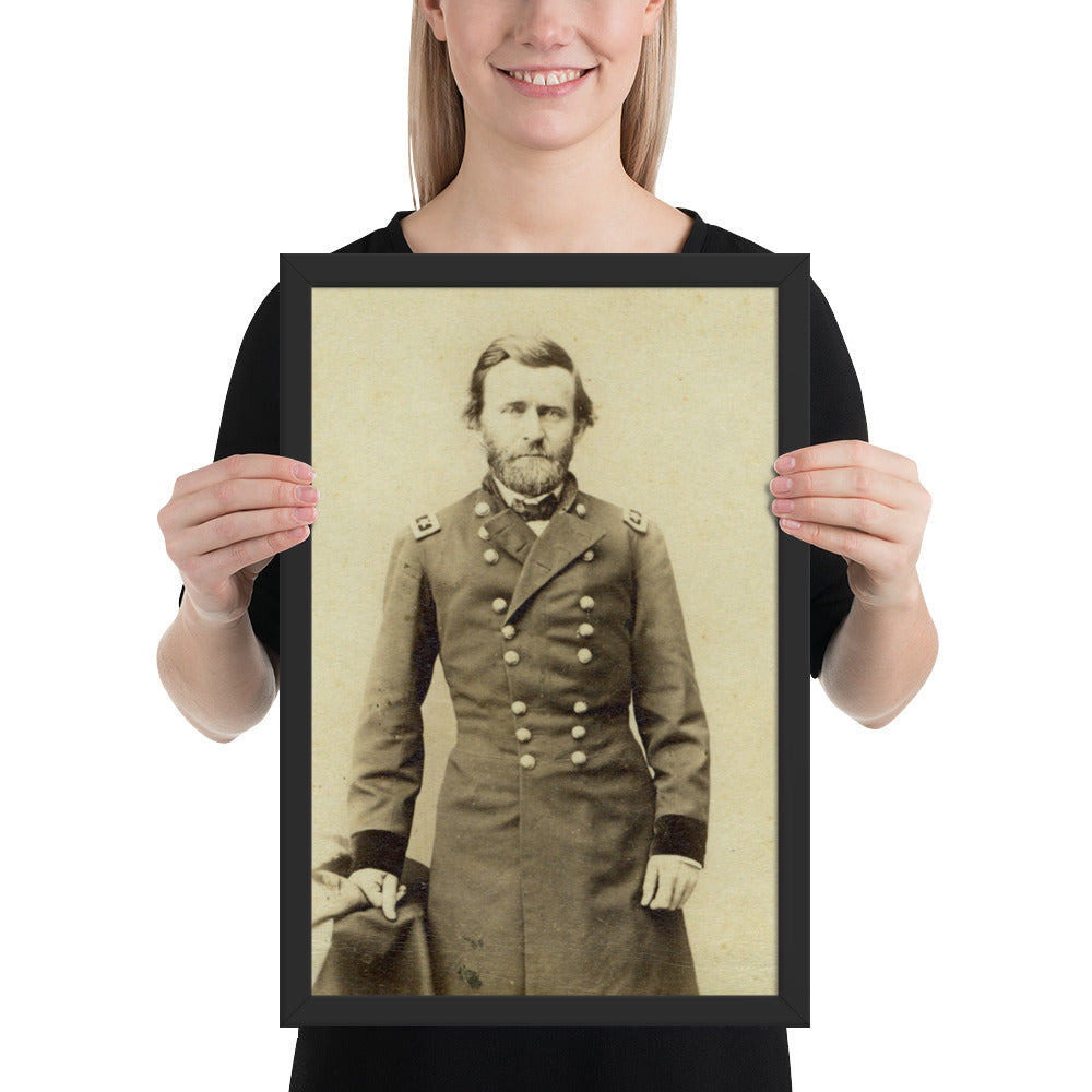 Ulysses S. Grant Luster Print with Wooden Frame