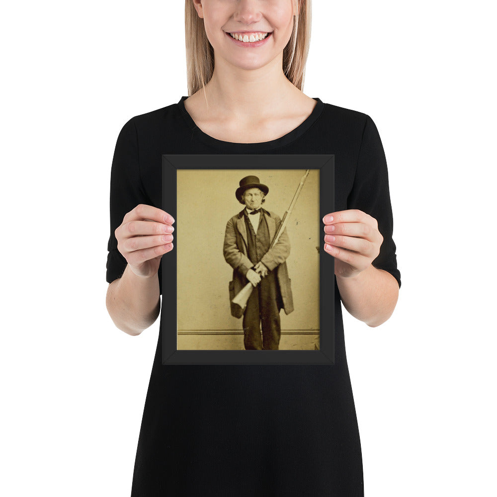John Burns Luster Print with Wooden Frame