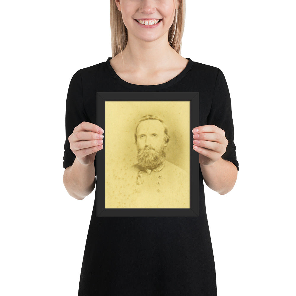 Stonewall Jackson Luster Print with Wooden Frame