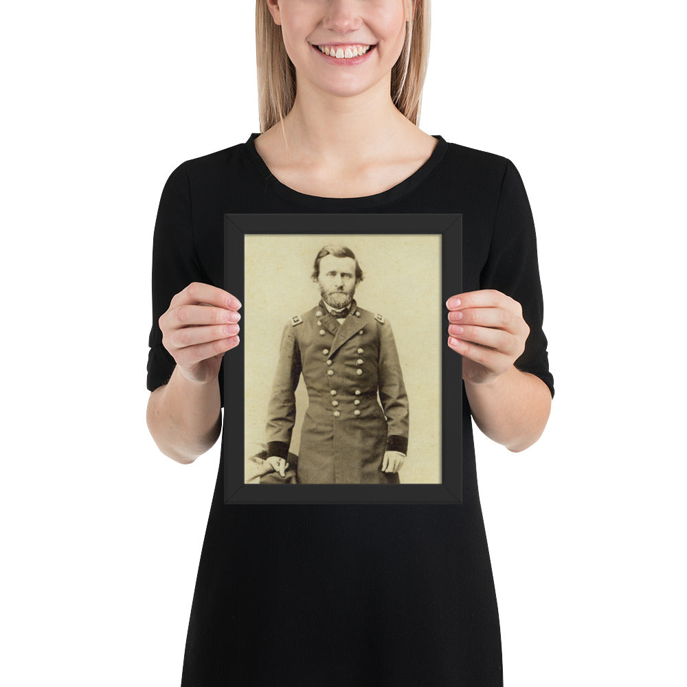 Ulysses S. Grant Luster Print with Wooden Frame