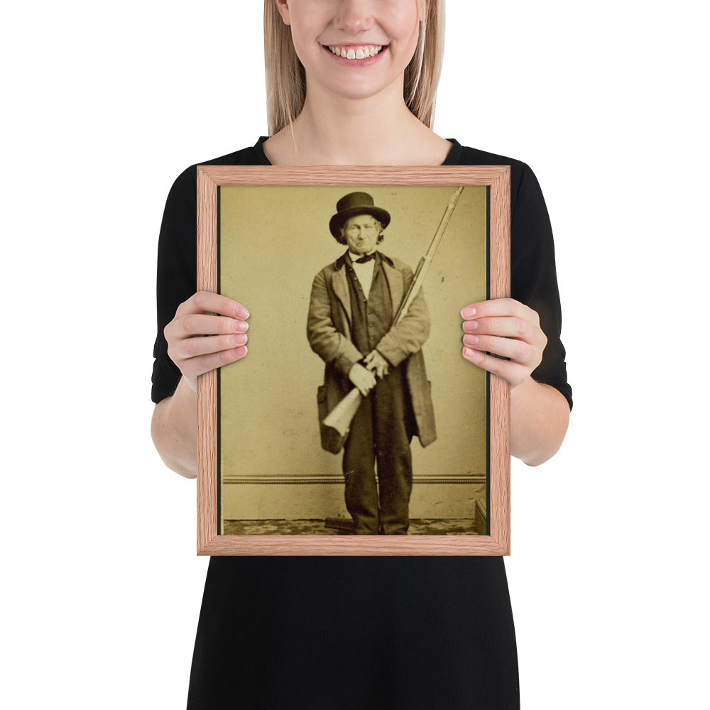 John Burns Luster Print with Wooden Frame