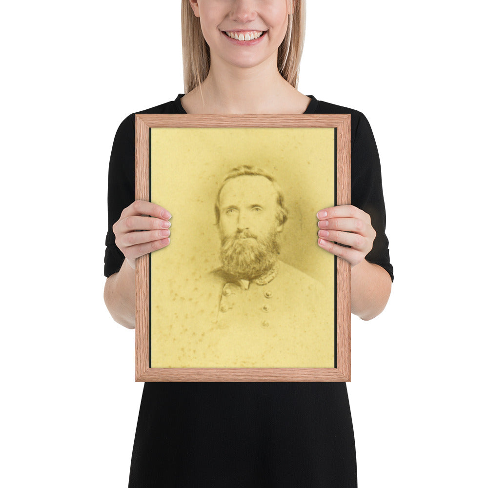 Stonewall Jackson Luster Print with Wooden Frame