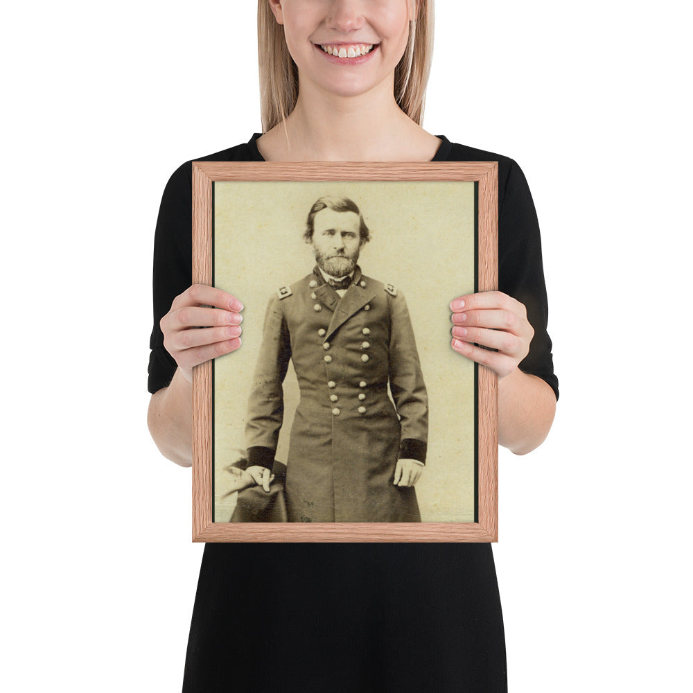 Ulysses S. Grant Luster Print with Wooden Frame