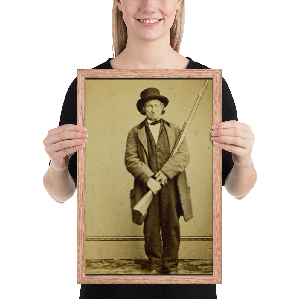 John Burns Luster Print with Wooden Frame