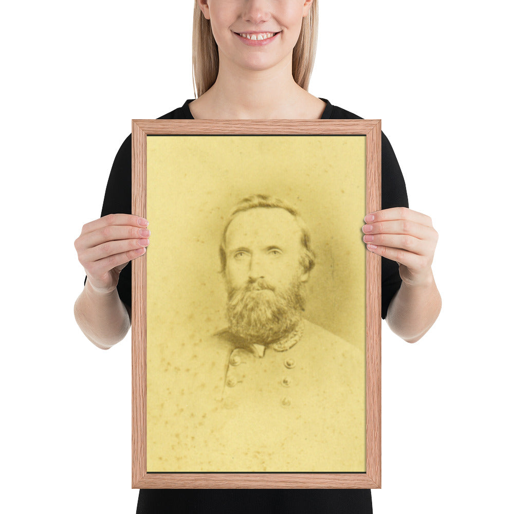 Stonewall Jackson Luster Print with Wooden Frame
