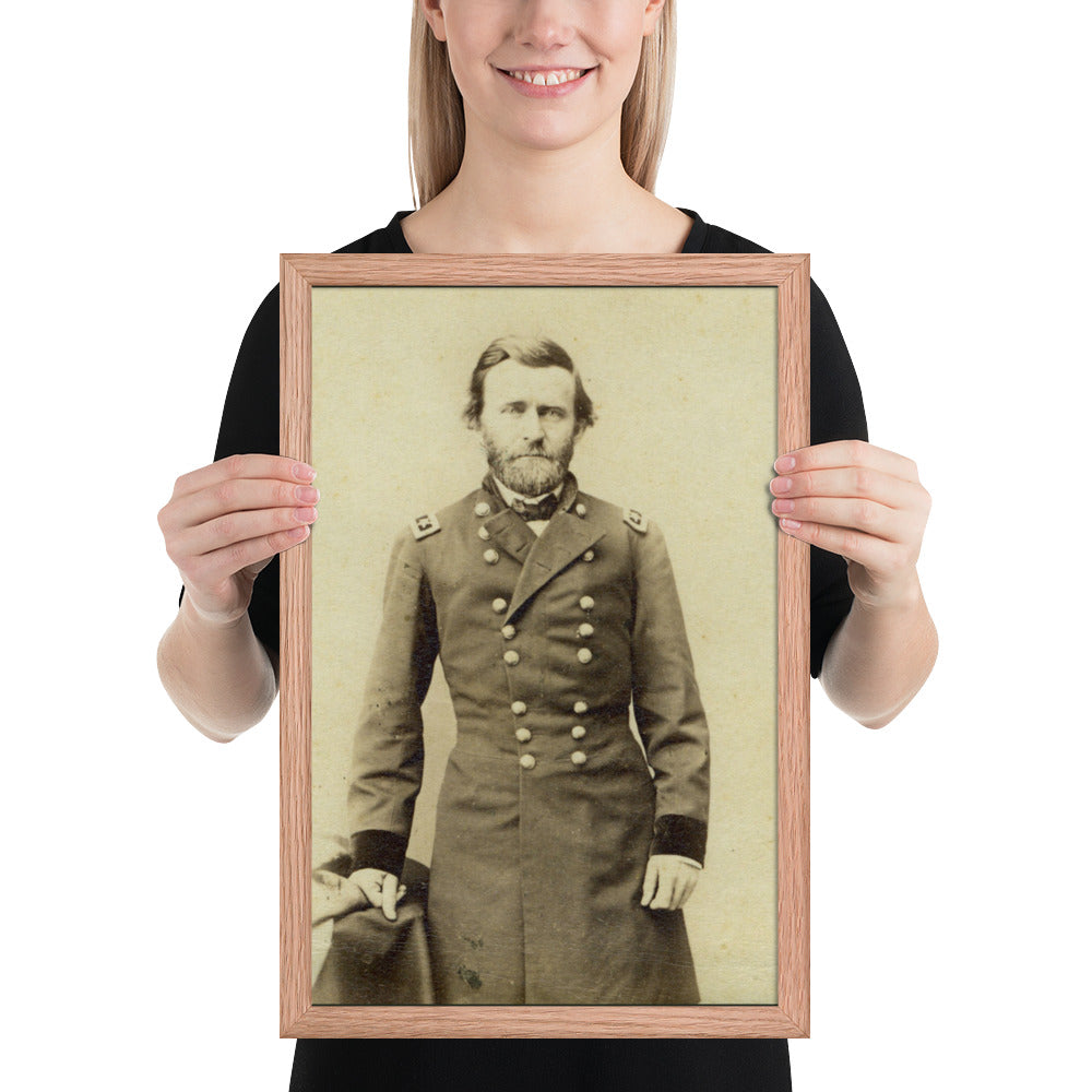 Ulysses S. Grant Luster Print with Wooden Frame