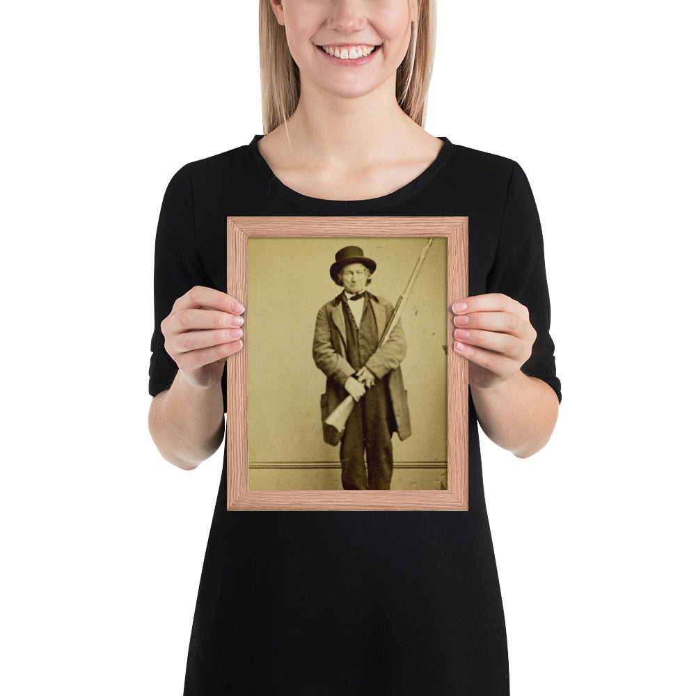 John Burns Luster Print with Wooden Frame