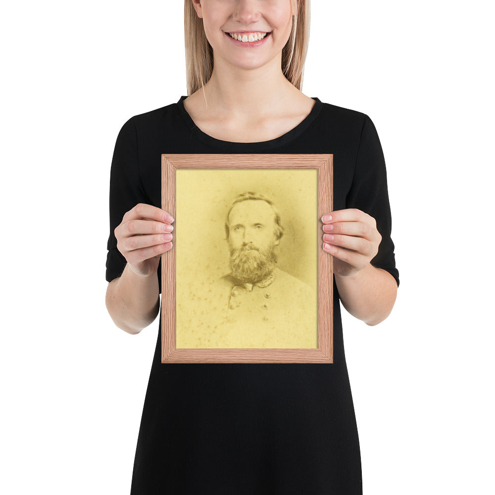 Stonewall Jackson Luster Print with Wooden Frame