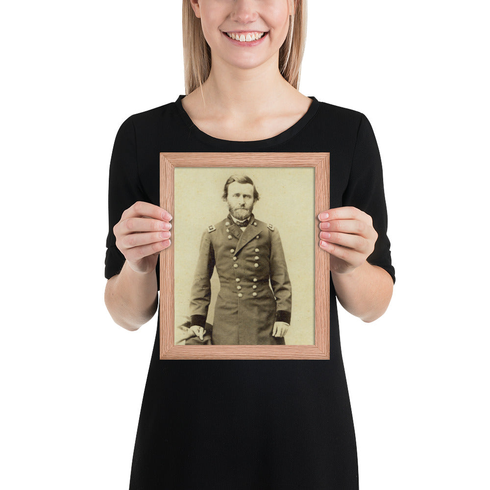 Ulysses S. Grant Luster Print with Wooden Frame