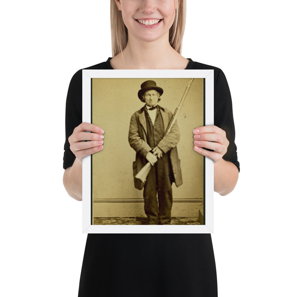 John Burns Luster Print with Wooden Frame