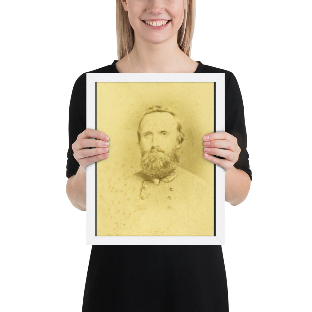 Stonewall Jackson Luster Print with Wooden Frame