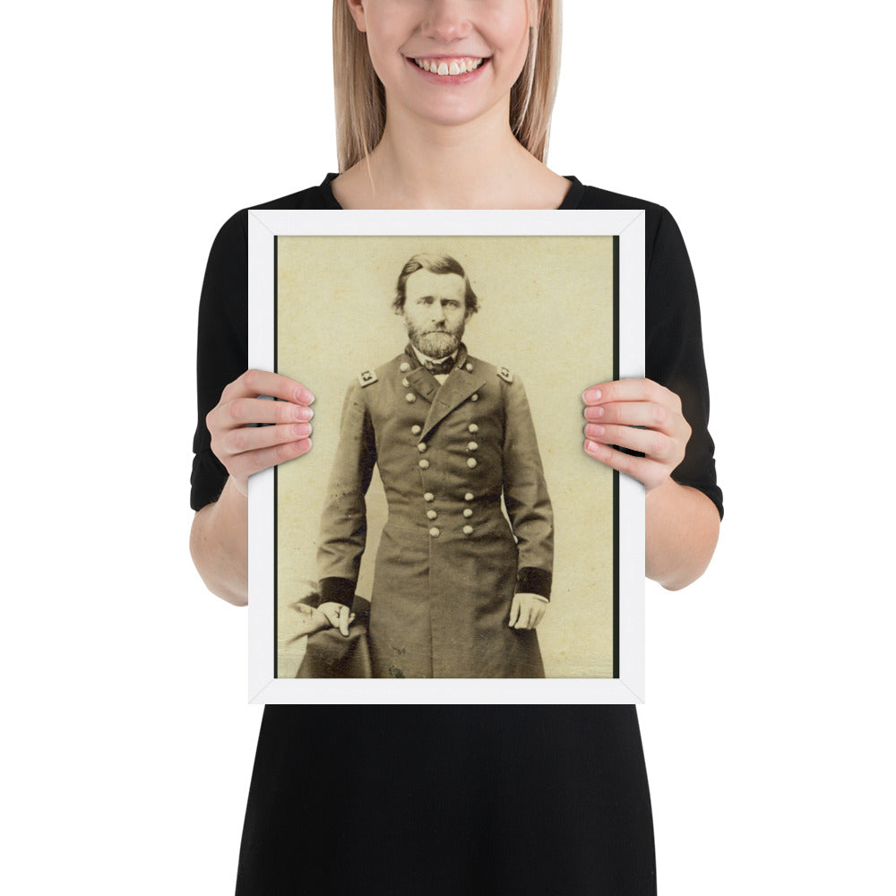Ulysses S. Grant Luster Print with Wooden Frame