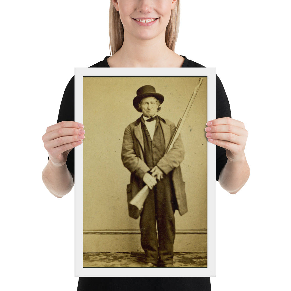 John Burns Luster Print with Wooden Frame