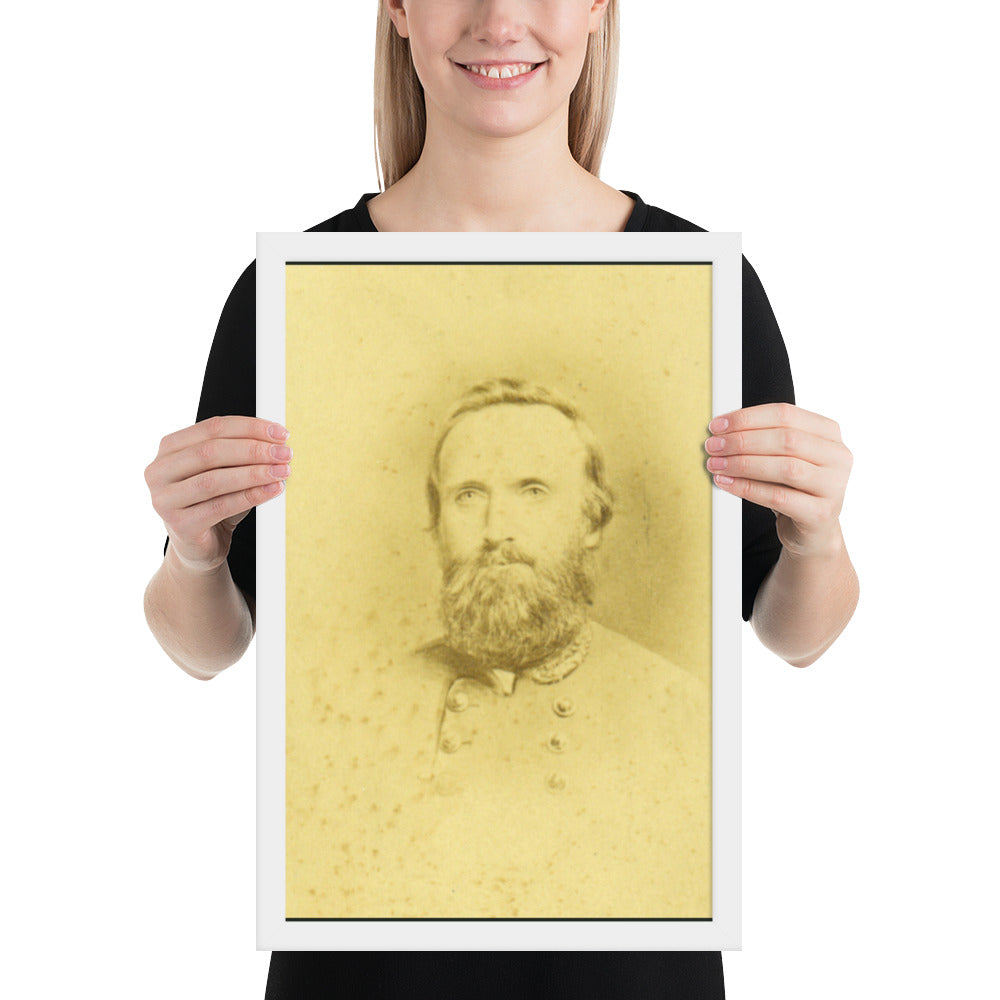 Stonewall Jackson Luster Print with Wooden Frame