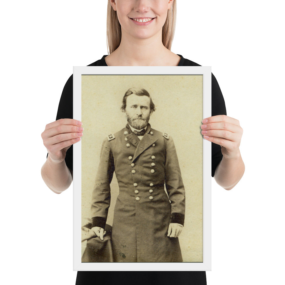 Ulysses S. Grant Luster Print with Wooden Frame
