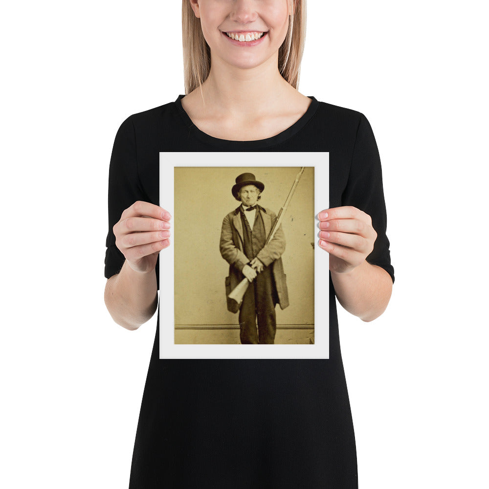 John Burns Luster Print with Wooden Frame