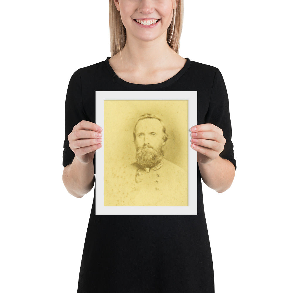 Stonewall Jackson Luster Print with Wooden Frame