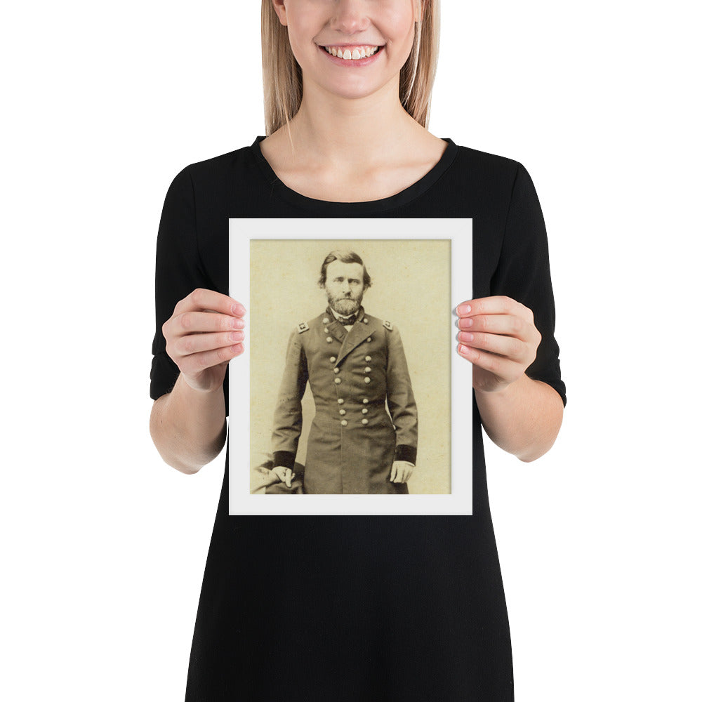 Ulysses S. Grant Luster Print with Wooden Frame