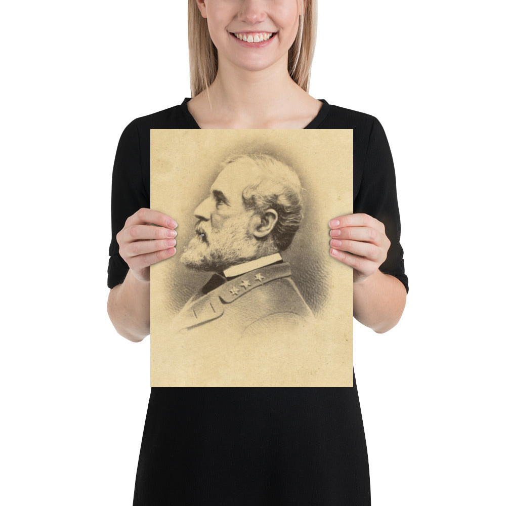 Robert E. Lee Side Profile Luster Print