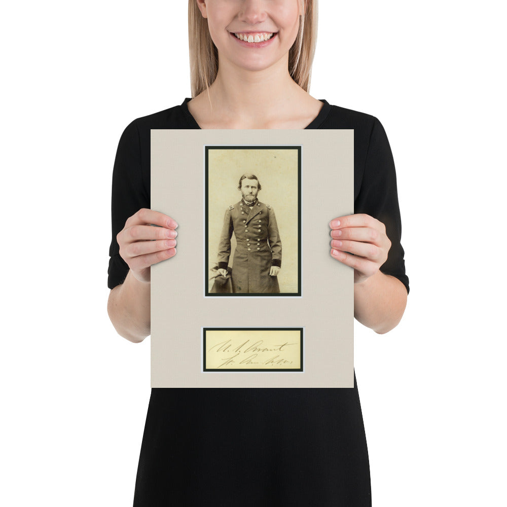 Ulysses S. Grant Luster Print with Autograph