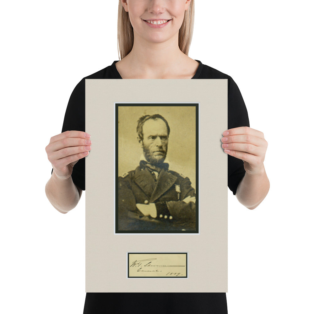 William Tecumseh Sherman Luster Print with Autograph