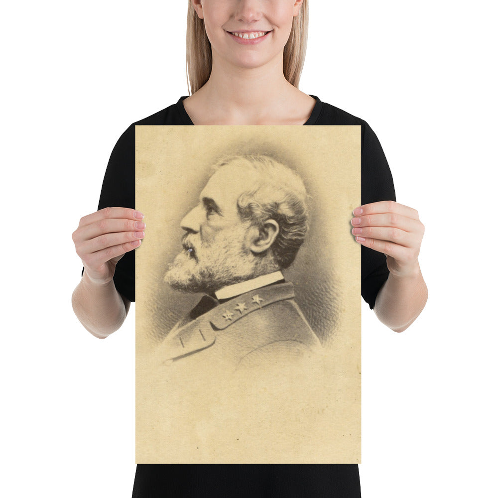Robert E. Lee Side Profile Luster Print