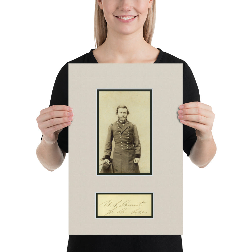 Ulysses S. Grant Luster Print with Autograph