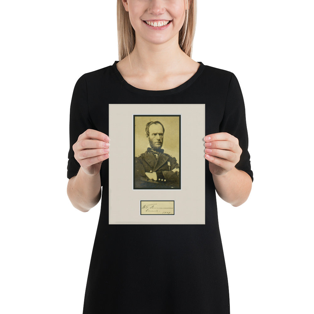 William Tecumseh Sherman Luster Print with Autograph