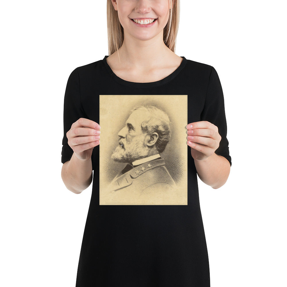 Robert E. Lee Side Profile Luster Print
