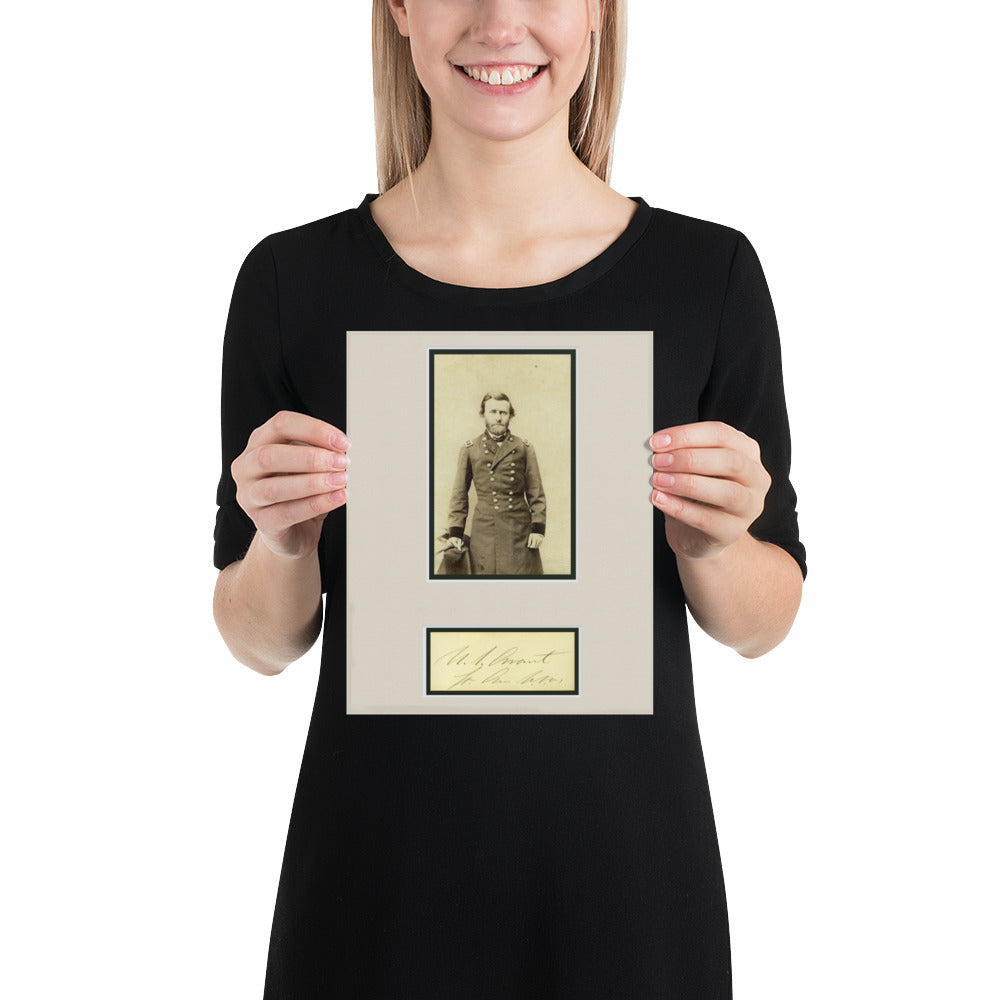Ulysses S. Grant Luster Print with Autograph