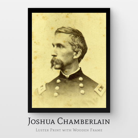 Joshua Chamberlain Luster Print with Wooden Frame